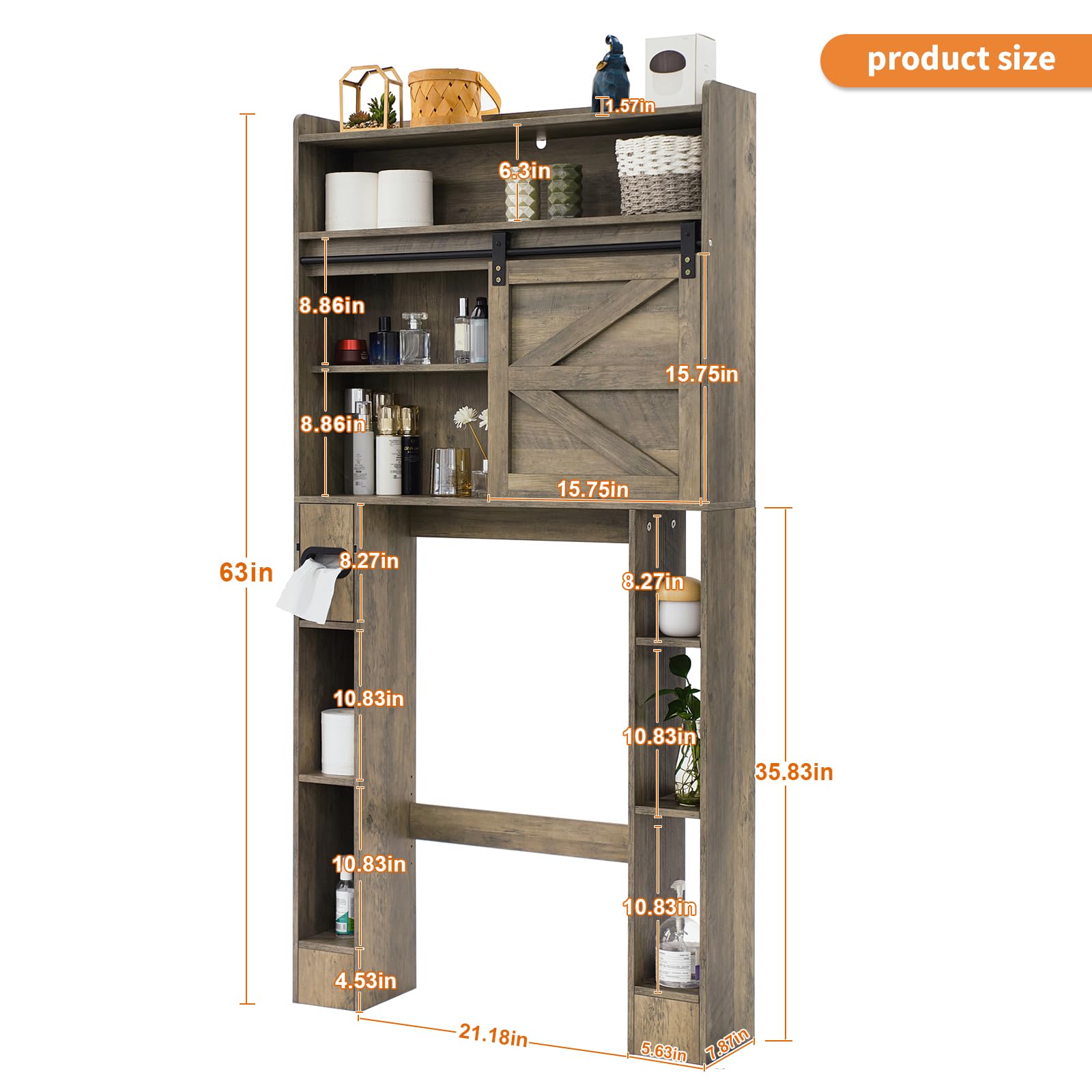 Over The Toilet Storage Cabinet, Over The Toilet Rack for Bathroom, Over Toilet Storage