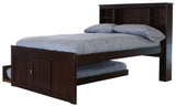 Model 82921K3-22 Full Size Bookcase Bed with Three Drawers and Twin Sized Trundle