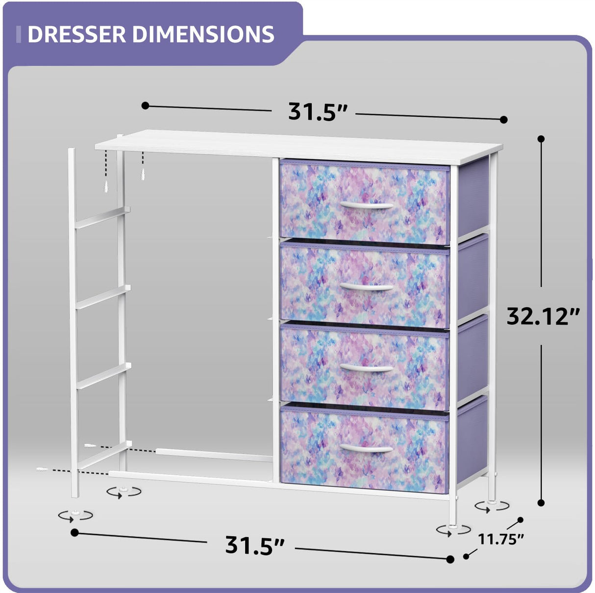 Dresser with 8 Drawers - Furniture Storage Chest Tower Unit for Bedroom