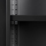 Crea Metal Mesh 2-Door Accent Cabinet, Black