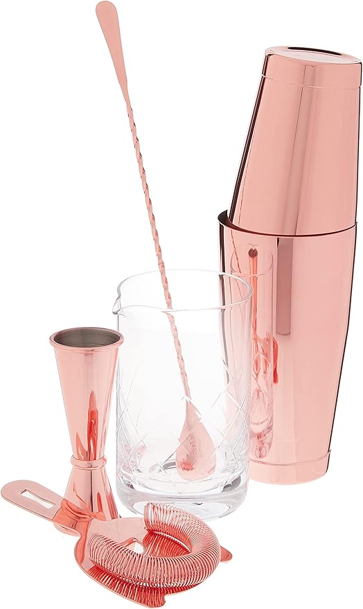 Essential Deluxe Mixing Cocktail Kit, Black, Model Number: M37131BK