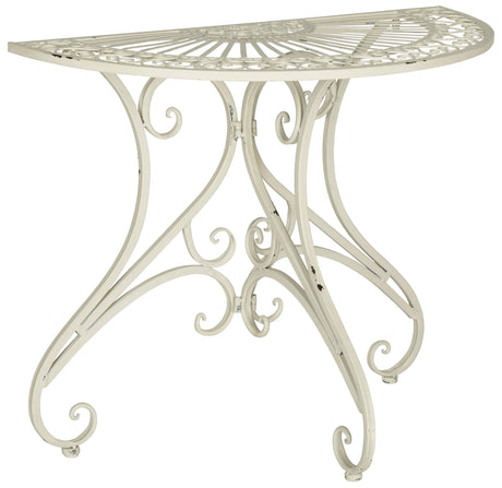 SAFAVIEH Outdoor Collection Annalise Antique White Accent Table - Bircata