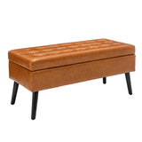 43.3" End of Bed Storage Bench, Tufted Foot Bench for End of Bed,