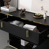 Modern Credenza Sideboard Buffet with Drawer & Pop-Up Doors, Buffet Sideboard