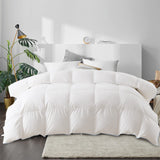 King Goose Down Comforter - Heavyweight Duvet Insert for Cold Weather Sleepers, Fluffy