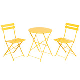 3-Piece Bistro Set Folding Outdoor Furniture Sets with Premium Steel Frame Portable Design