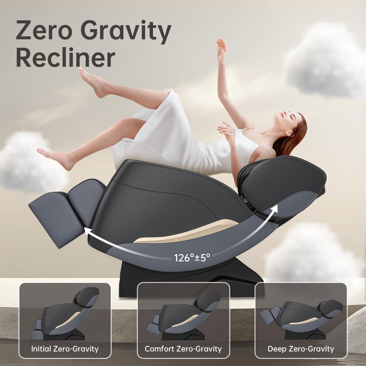 2022 Full Body Electric Zero Gravity Shiatsu Massage Chair with Back Heating