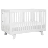 Hudson 3-in-1 Convertible Crib with Toddler Bed Conversion Kit in White,