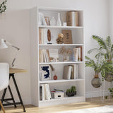 5-Shelf Bookshelf,Free Standing Bookcase for Home Office,White