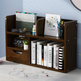 Desktop Organiser Storage Shelf On Office Desk Student Floor Multilayer Bookshelf
