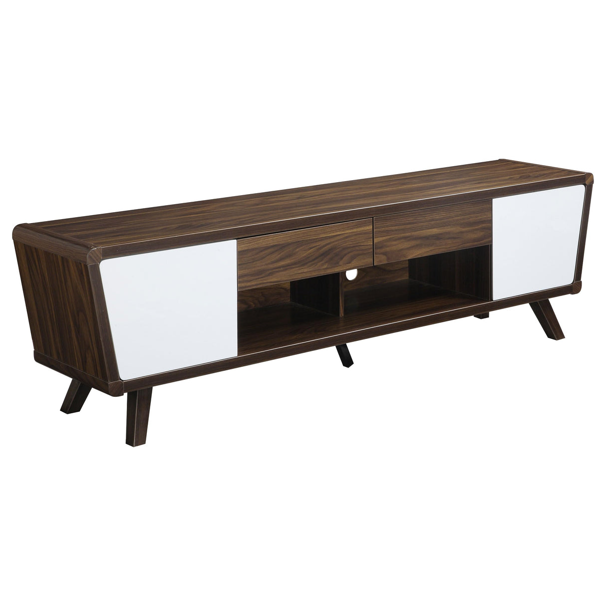 Alvin - Engineered Wood & Laminate - 74-Inch 2-Door TV Stand with Cabinets