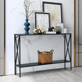 Console Table 2-Tier 47.5 Inch Hallway Table for Entryway with Steel Structure