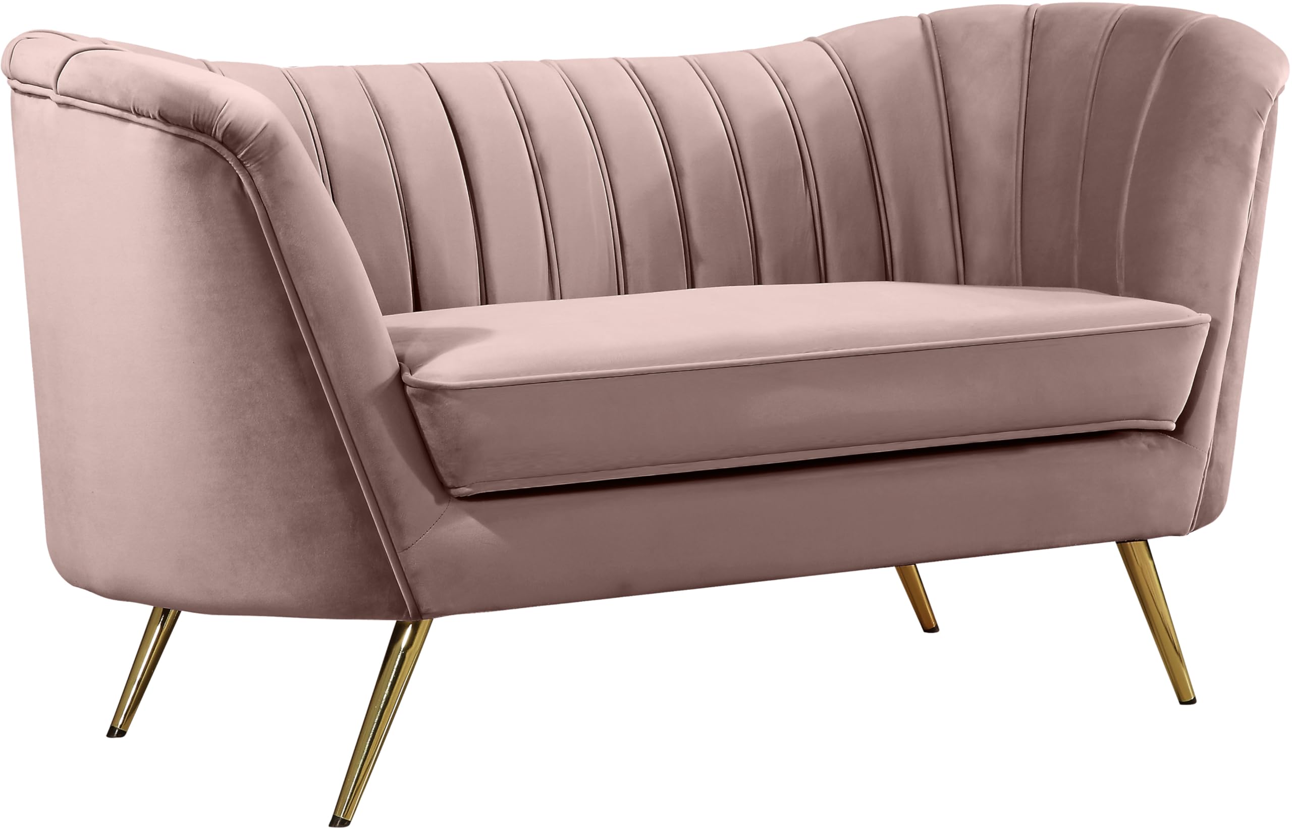 Margo Collection Modern | Contemporary Velvet Upholstered Loveseat