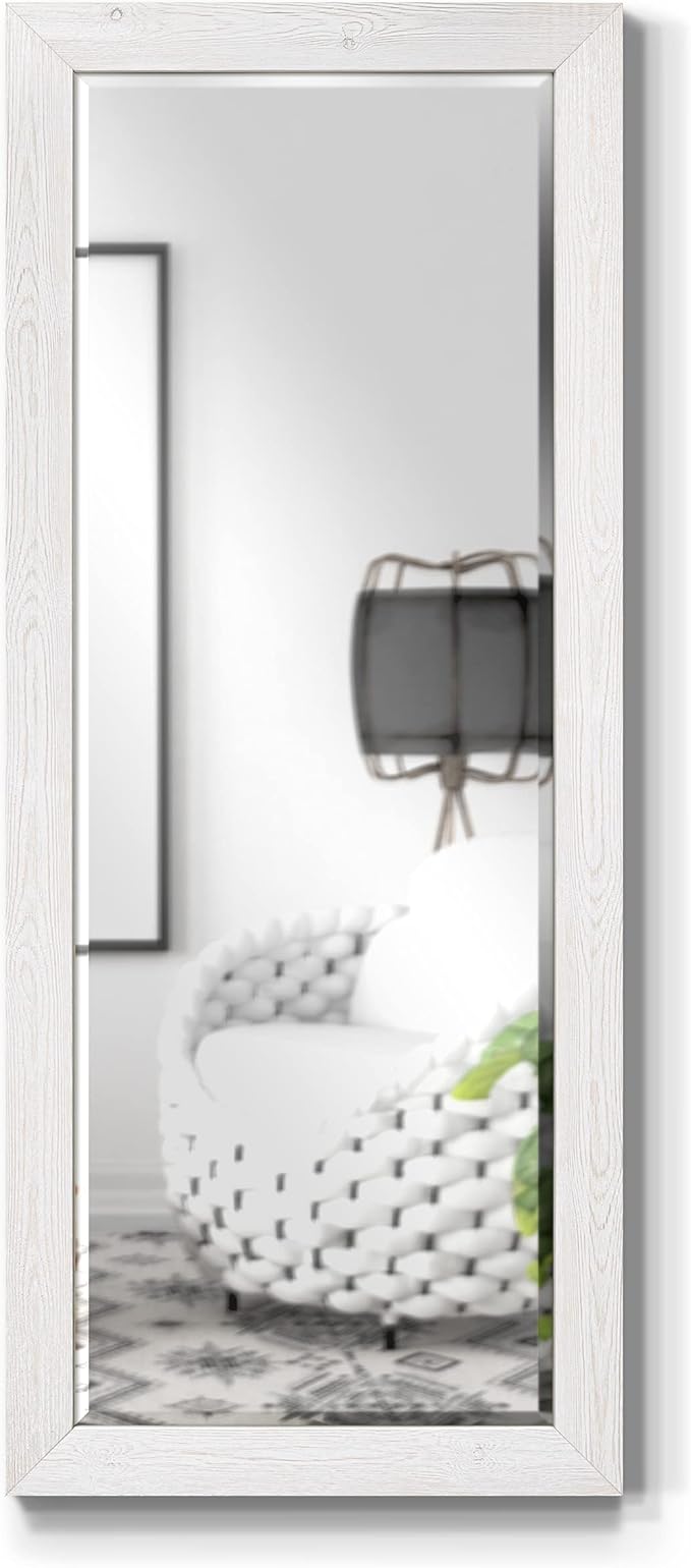 Gallery Full Length Mirror Shiny Gold Wood Frame Full Body Wall Mounted Apartment