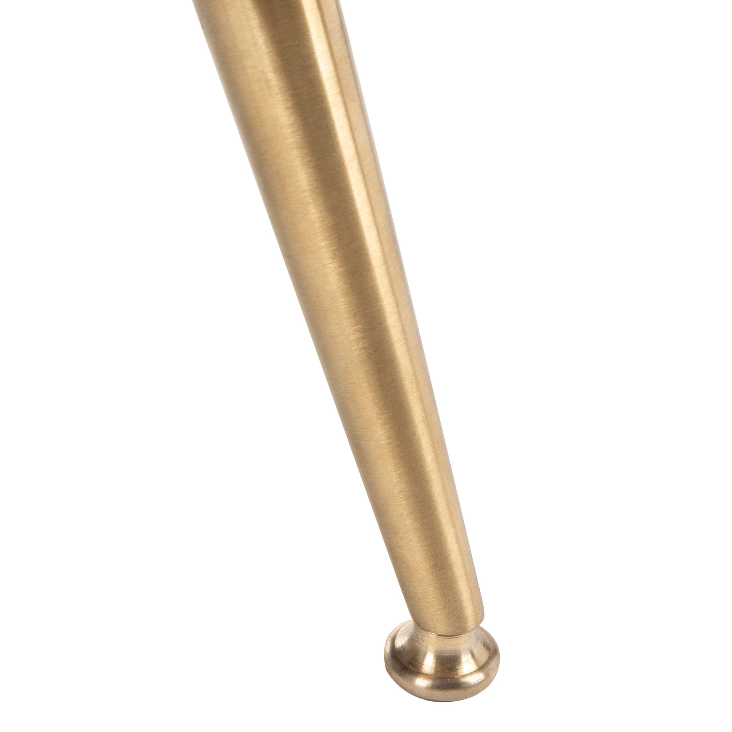 Home Brienne Retro Glam Navy Velvet and Brass Arm Chair