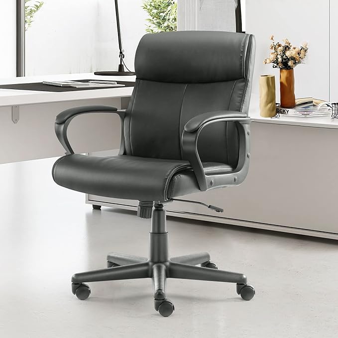 Ergonomic Office Chair Adjustable Height 360° Swivel Rolling Executive Computer Task