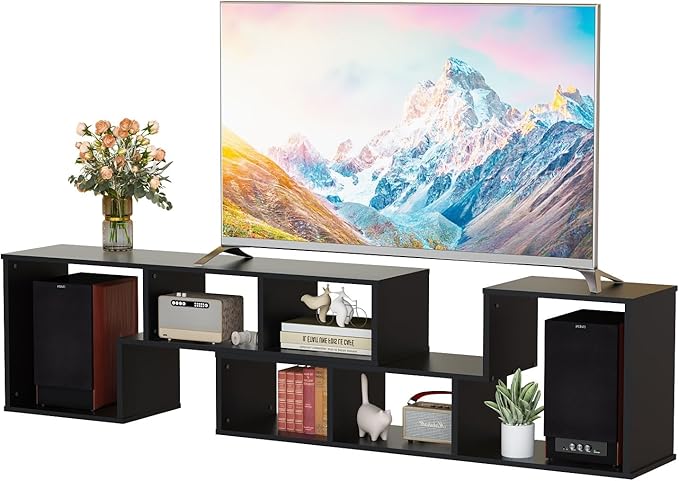 Under TV Stand, 2 Piece Cube Bookshelf Free Combination Console