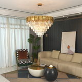 Modern Crystal Chandelier, Round Crystal Raindrop Chandelier Lighting, Contemporary