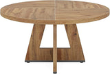 47 Inch Round Dining Table for 4-6 People, Large Kitchen Table, Farmhouse Dining Room Table,