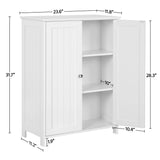 Bathroom Floor Cabinet, Modern Storage Freestanding Organizer Cabinet with Adjustable