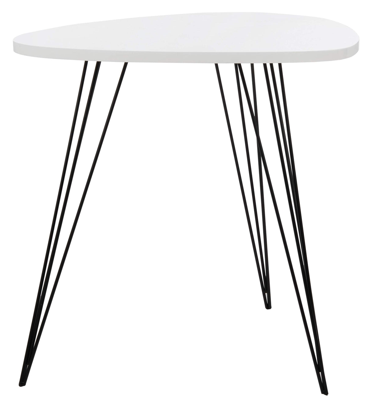 Home Collection Wynton Mid-Century Modern White and Black End Table