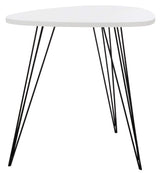 Home Collection Wynton Mid-Century Modern White and Black End Table