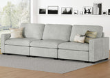 Modular Sectional Sofa with Storage Seats 3 Seat Corduroy Couch Oversized Sectional