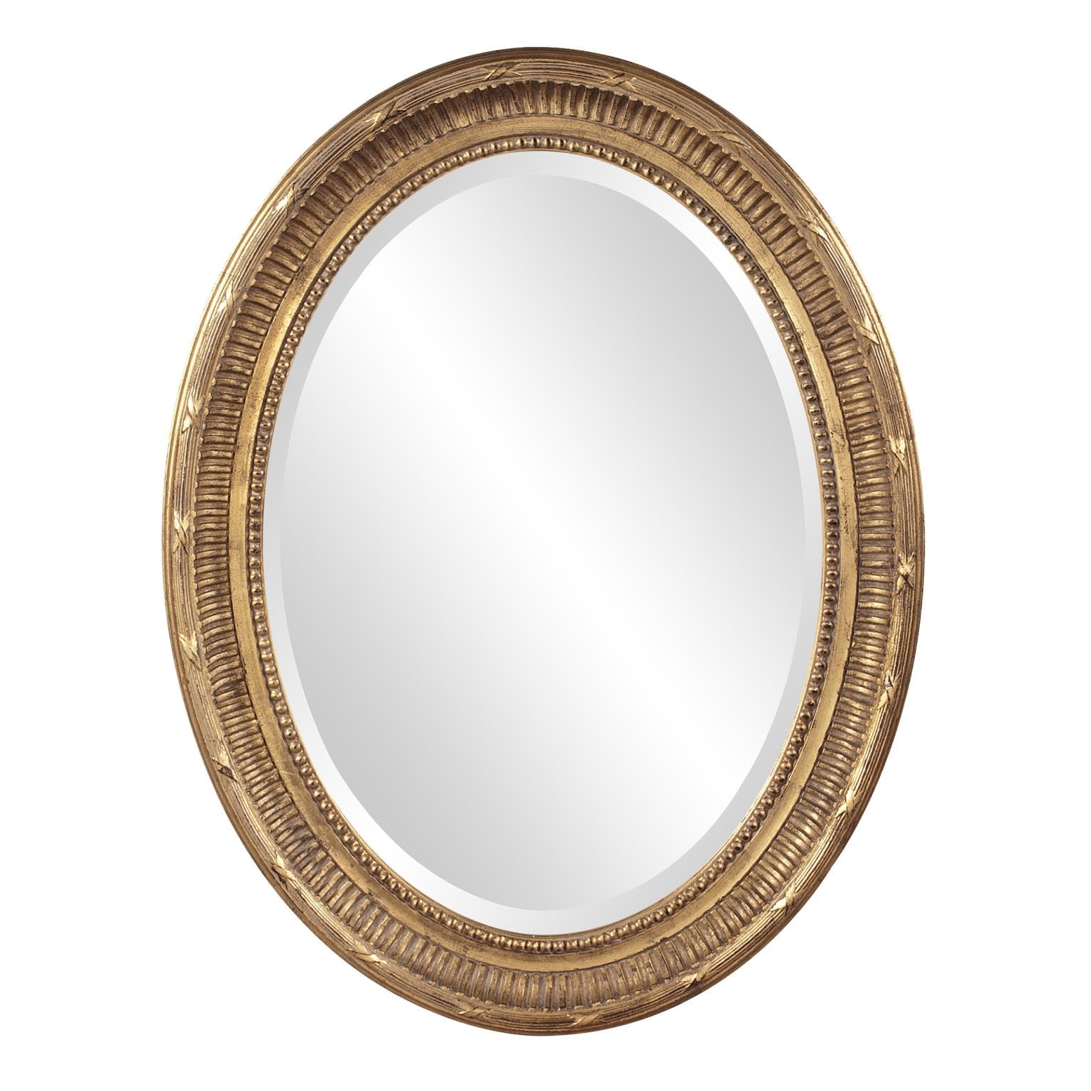 Nero Oval Wall Hanging Mirror for Wall, Rich Country Gold Decorative Oval