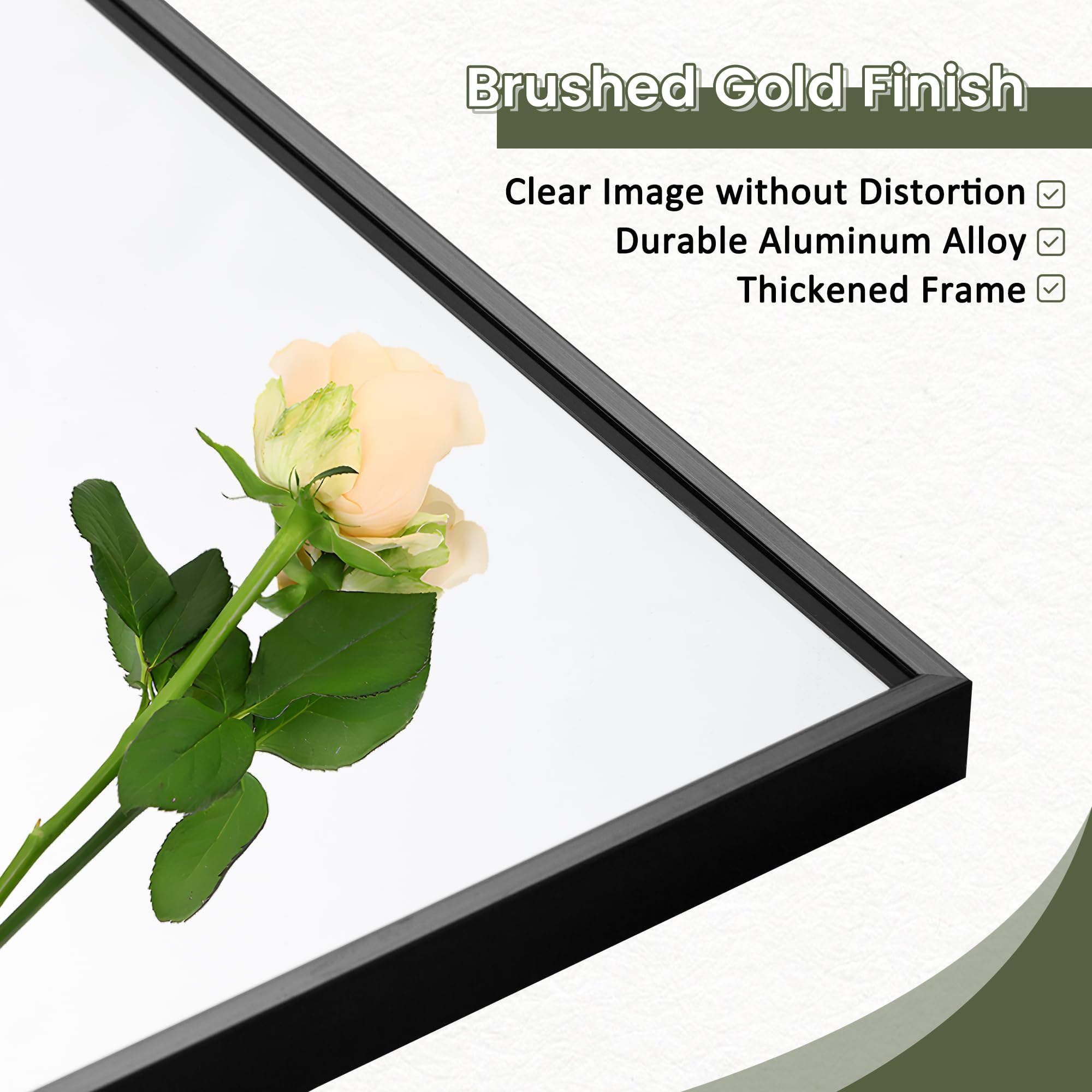 Full Length Mirror 64x21 - Wall Mounted or Leaning Floor Mirror with Stand