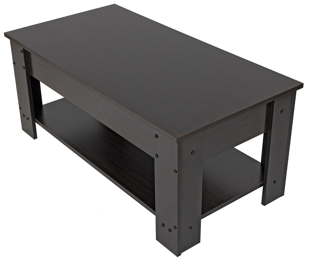 Lift Top Coffee Table with Hidden Compartment and Storage Shelf, Espresso