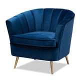 Baxton Studio Chair, Blue