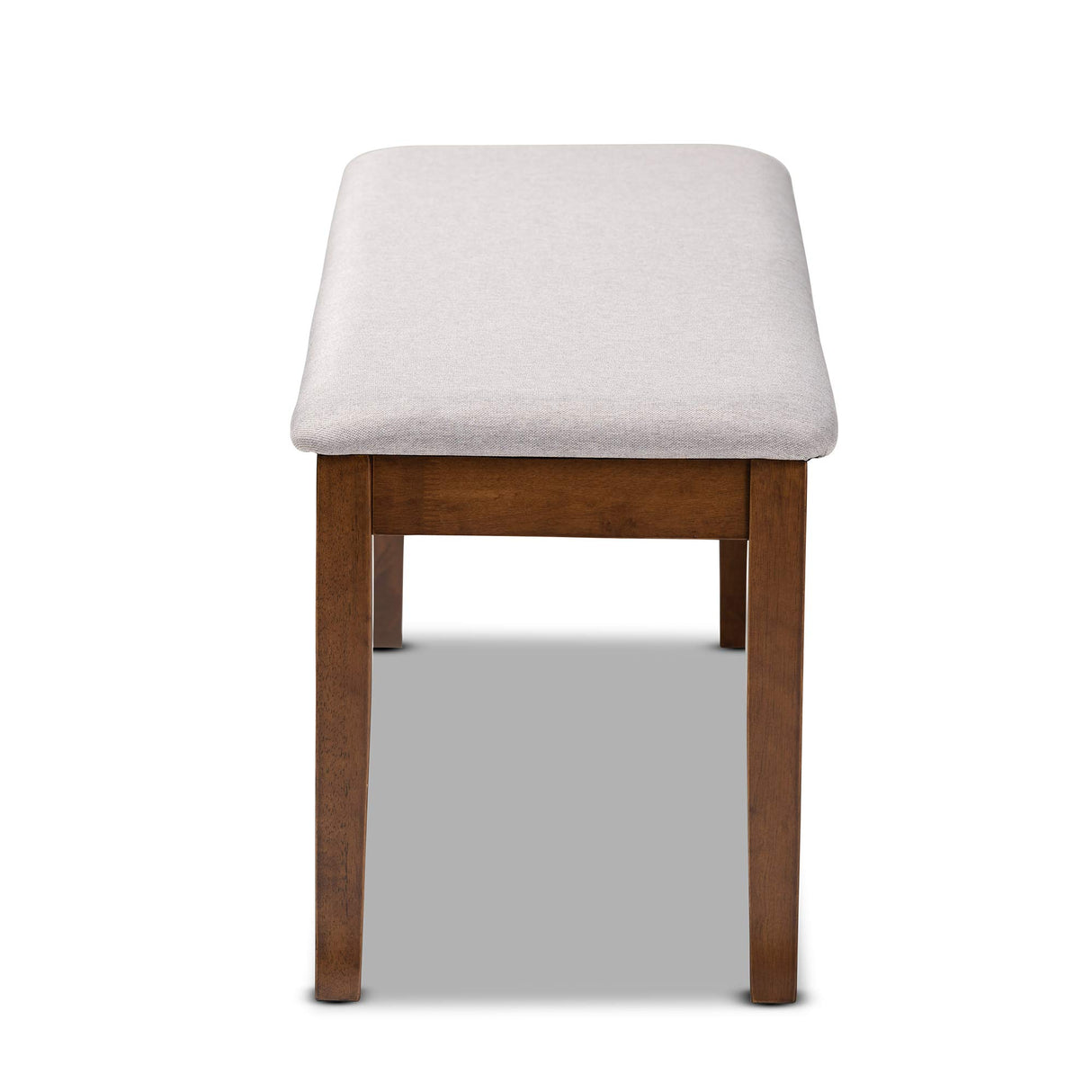 Teresa Modern and Contemporary Transitional Grey Fabric Upholstered and Walnut Brown