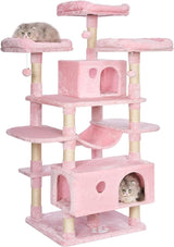 Large Cat Tree Condo with Sisal Scratching Posts Perches Houses Hammock, Cat Tower Furniture