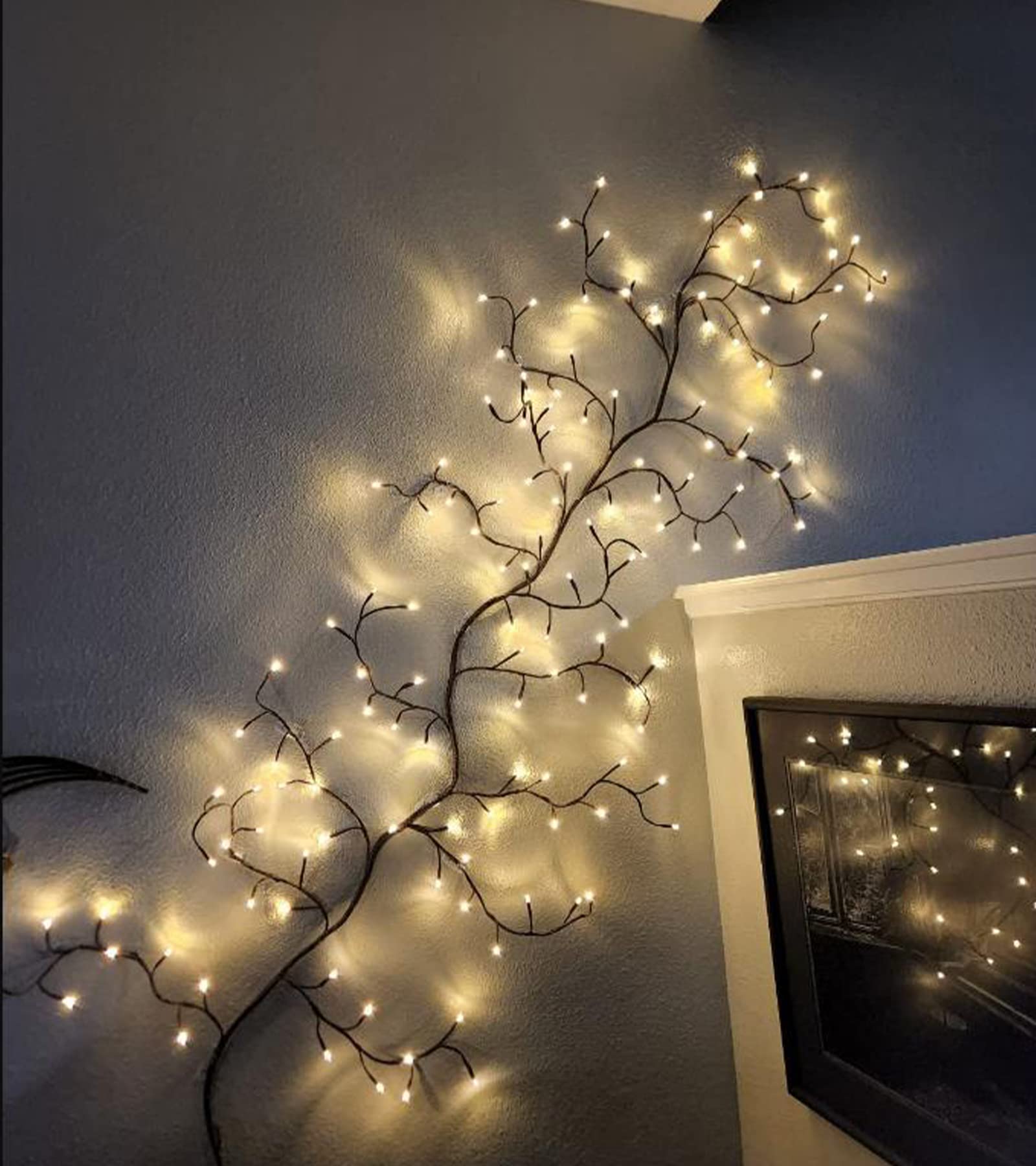 The Lighted Willow Vine Plants for Living Room Decor,LKGOOD Christmas