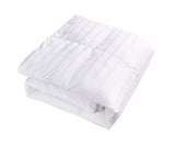 Blue Ridge Home Fashions Luxury 600 Thread Count Windowpane Pattern Oversize Down Alternative Comforter - Hypoallergenic Polyester Fill, King, White