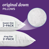 King Size Bed Pillows Set of 2 - Down Pillow for Sleeping - Back