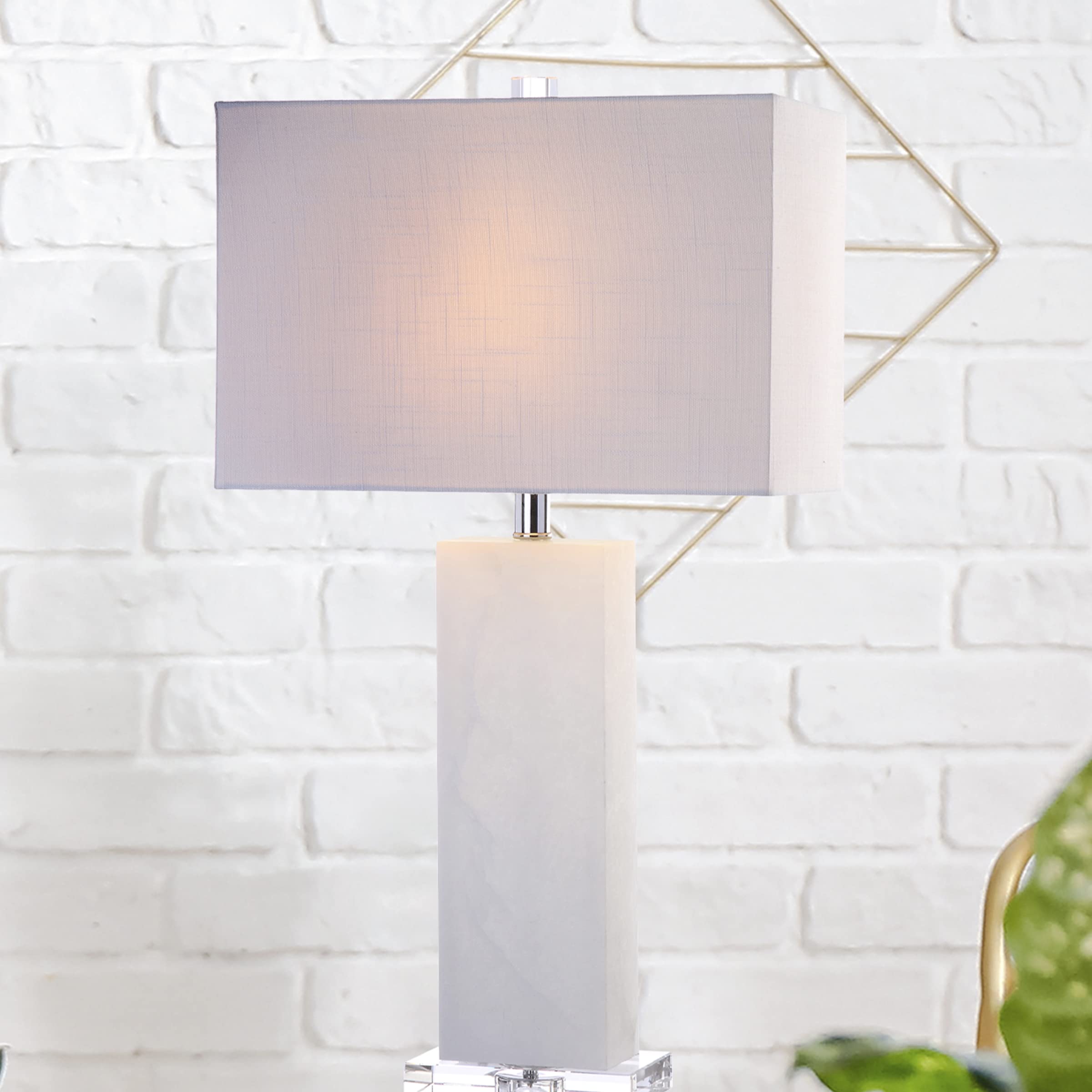 JYL2009A Tiggie 27" Alabaster LED Table Lamp Modern Contemporary Glam Bedside