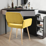 Velvet Vanity Chair Elegant Upholstered Makeup Desk Chairs for Girls Women Modern