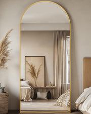 Full Length Mirror, 68"x26" Floor Mirror, Arched Full Body Mirror with Stand Large Floor