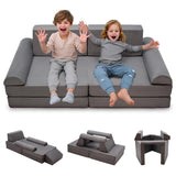 Modular Kids Couch, Toddler Play Sofa for Playroom Bedroom, Convertible Foam