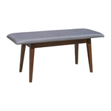 Furniture Upholstered Sitting Bench 41.9" for Home Accessory, Office, Bedroom, Livingroom, Interior Design (Gray/Grey)