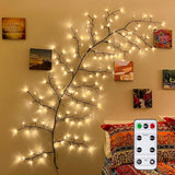 Enchanted Willow Vine Lights, Christmas Decorations 144 LEDs Flexible DIY Vines