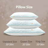 Pillows Queen Size Set of 2 Cooling Memory Foam Pillows for Sleeping Adjustable Firm