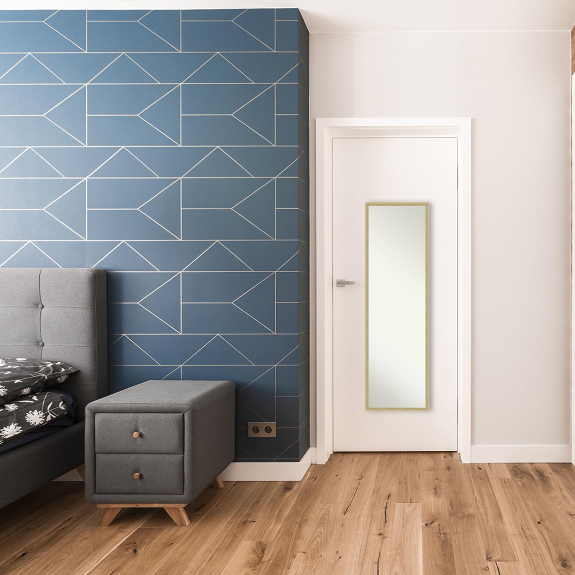 Wood Door Wall Mirror, Full Length Mirror