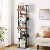 Bookshelves 5-Tier, Rotating Bookshelf Tower for Corner,