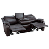 9990 Yerba Lay Flat Double Reclining Sofa, 80" W, Dark Brown