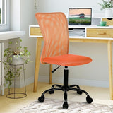 Small Office Chair, Armless Desk Chair with Wheels, Ergonomic Computer Chair