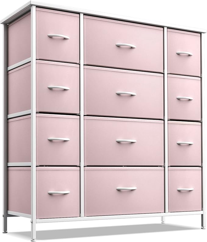 Kids Dresser with 12 Drawers - Chest Organizer Unit