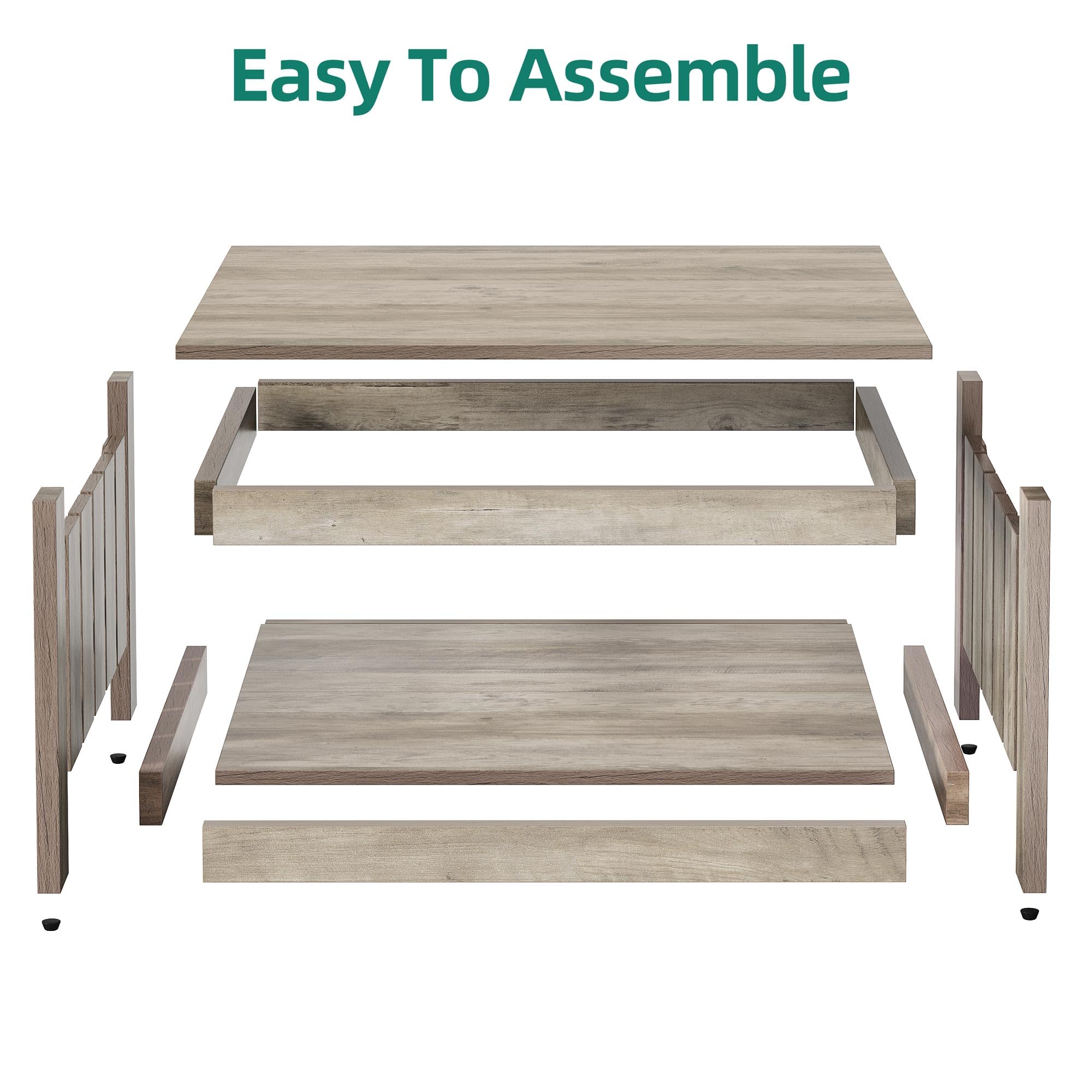 Coffee Table Farmhouse Coffee Table with Storage Rustic Wood Cocktail Table