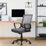 Ergonomic Adjustable Office Desk Chair with 360° Rolling Casters, Mid Back Computer